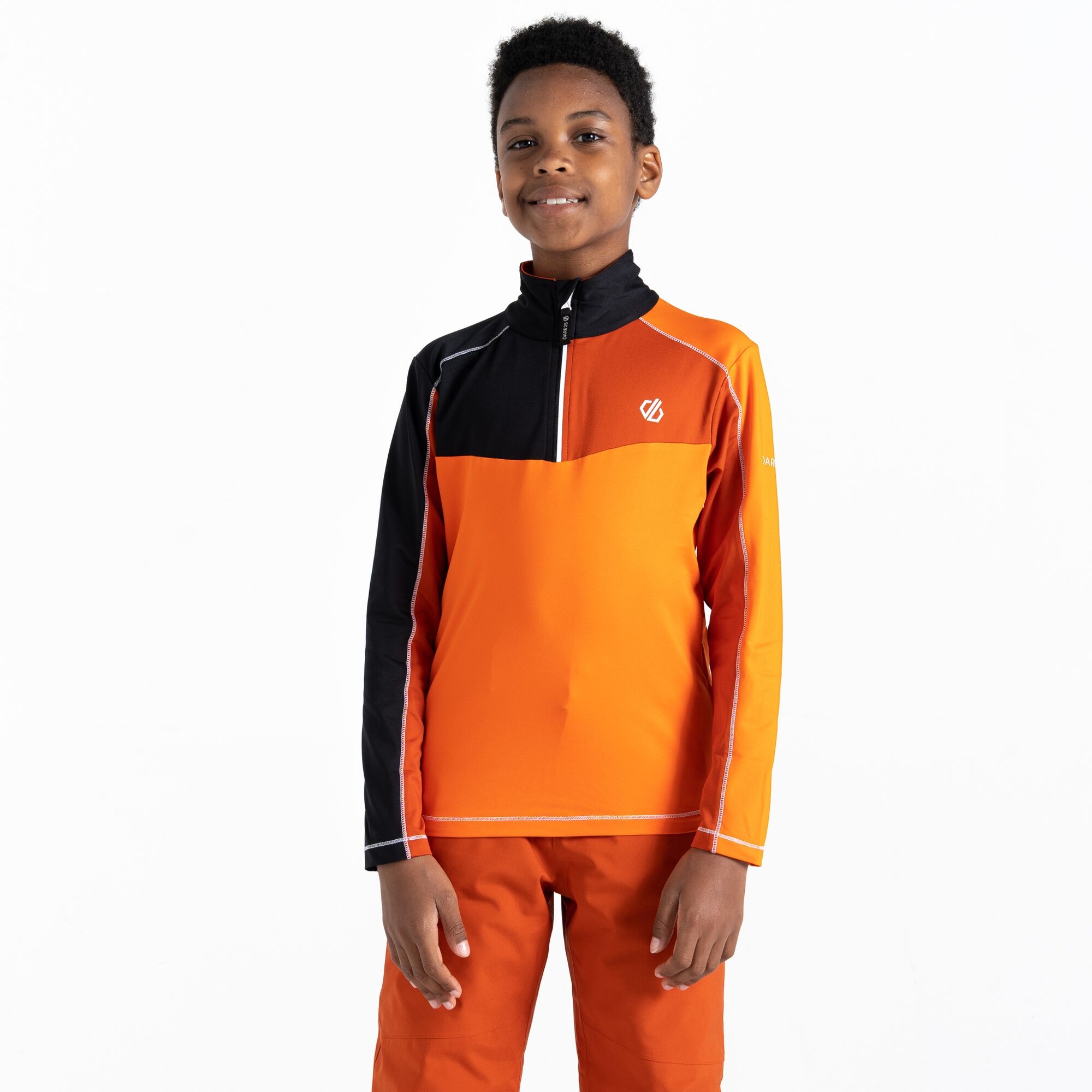 Dare 2b - Dziecięca Bluza Termiczna Formate II Pomarańczowo-czarny, Rozmiar: 152 cm