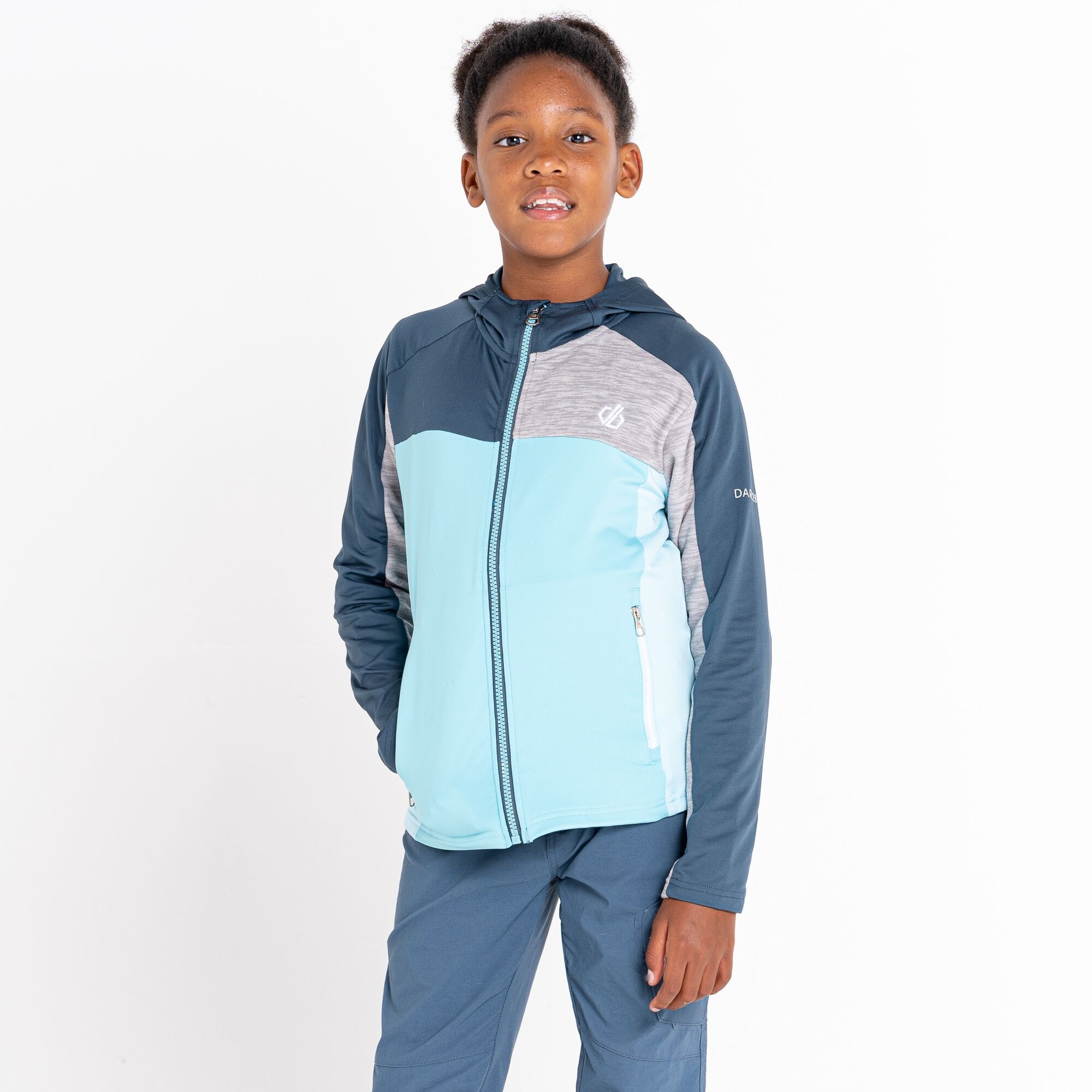 Dare 2b Dziecięca bluza z kapturem Thriving Szaro-niebieski