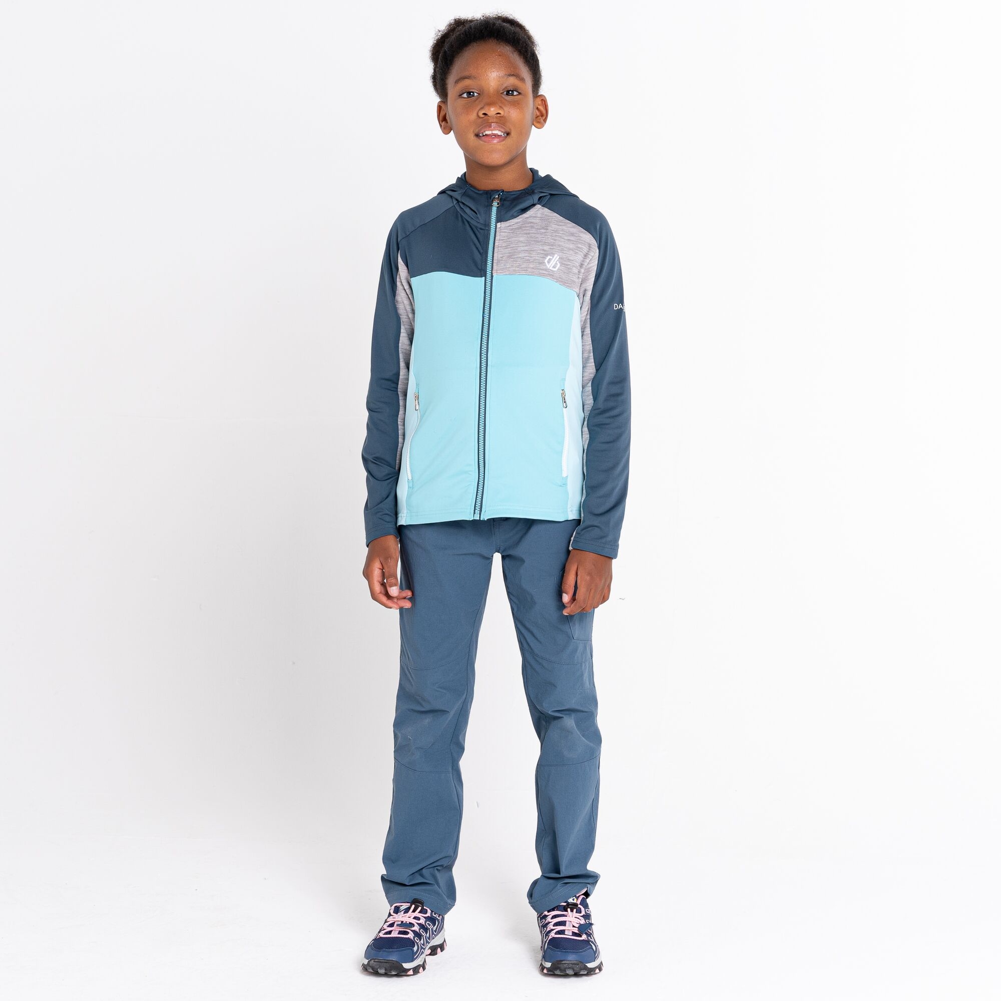 Dare 2b - Dziecięca Bluza z Kapturem Thriving Szaro-niebieski