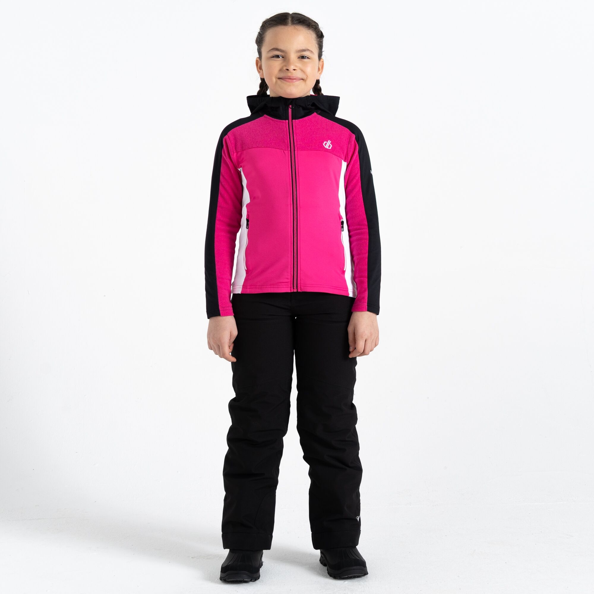 Dare 2b Dziecięca bluza z kapturem Thriving Różowo-czarny