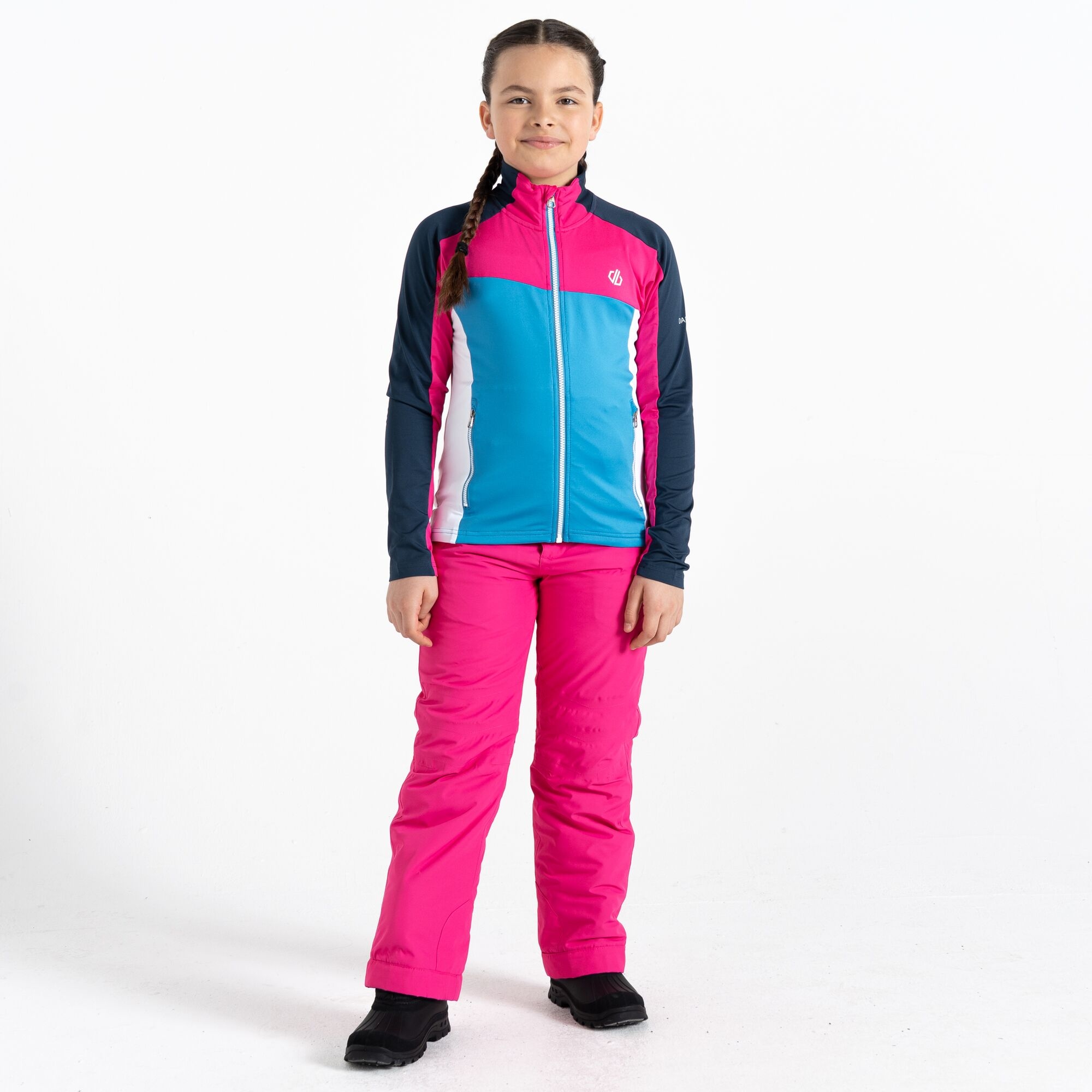 Dare 2b Dziecięca bluza z suwakiem Emergent Niebiesko-różowy
