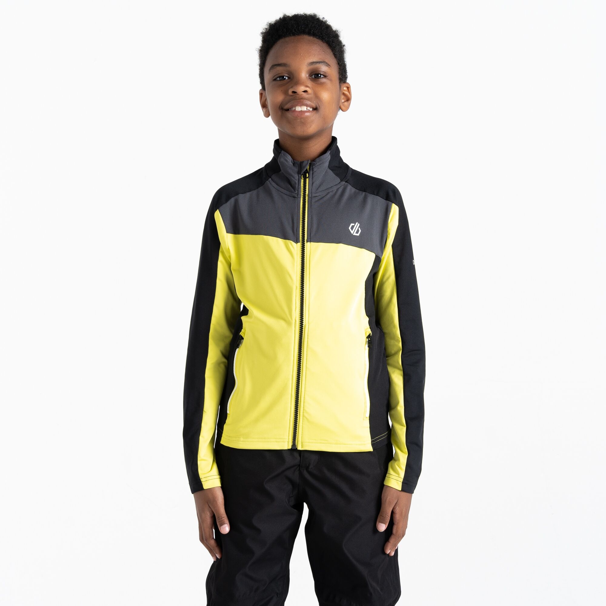 Dare 2b - Dziecięca Bluza z Suwakiem Emergent Żółto-czarny, Rozmiar: 116 cm