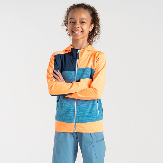 Dare 2b - Kids' Thriving II Core Stretch Midlayer Orange Niagara Blue