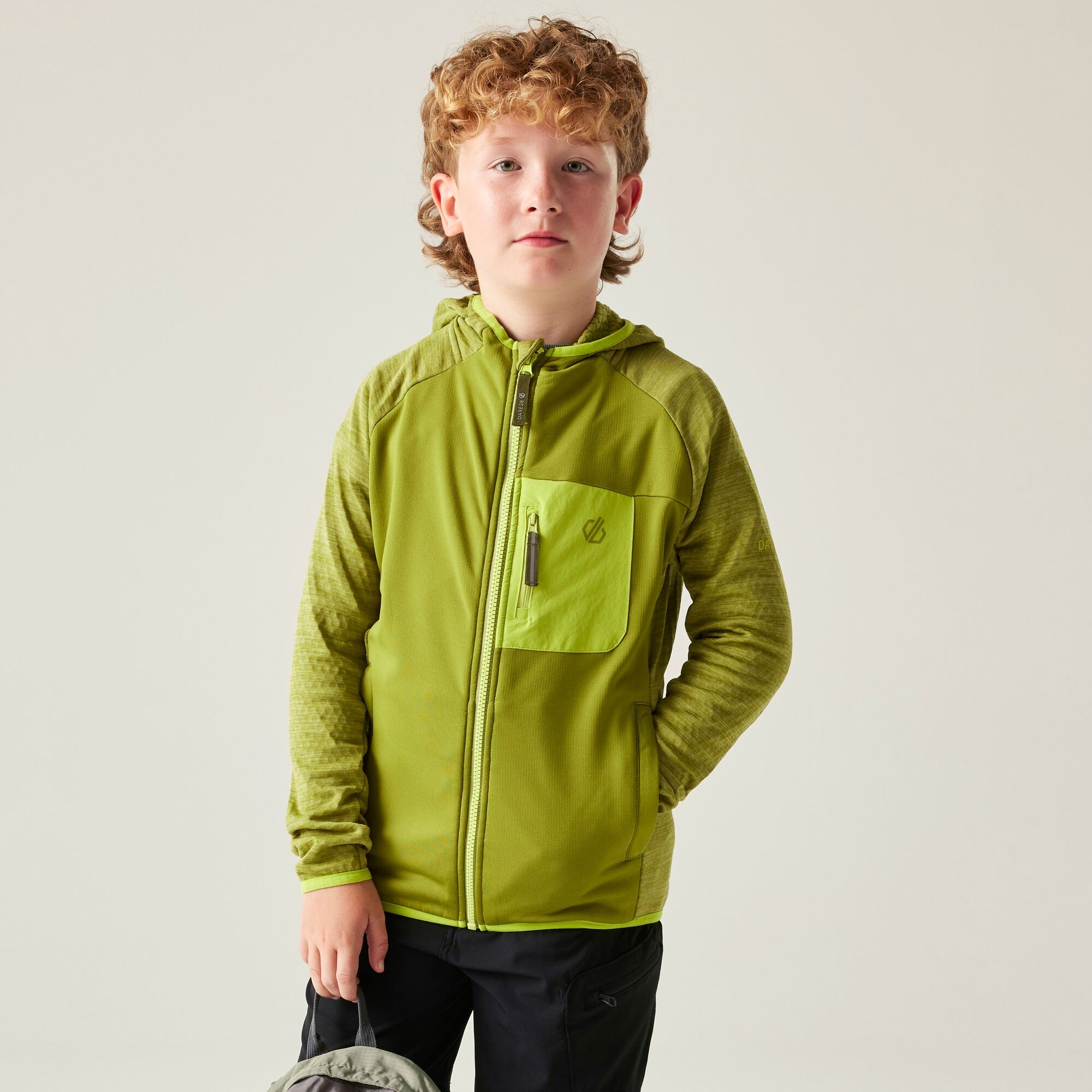 Dare 2b   Bluza dziecięca z kapturem szybkoschnąca Expedition Zielony