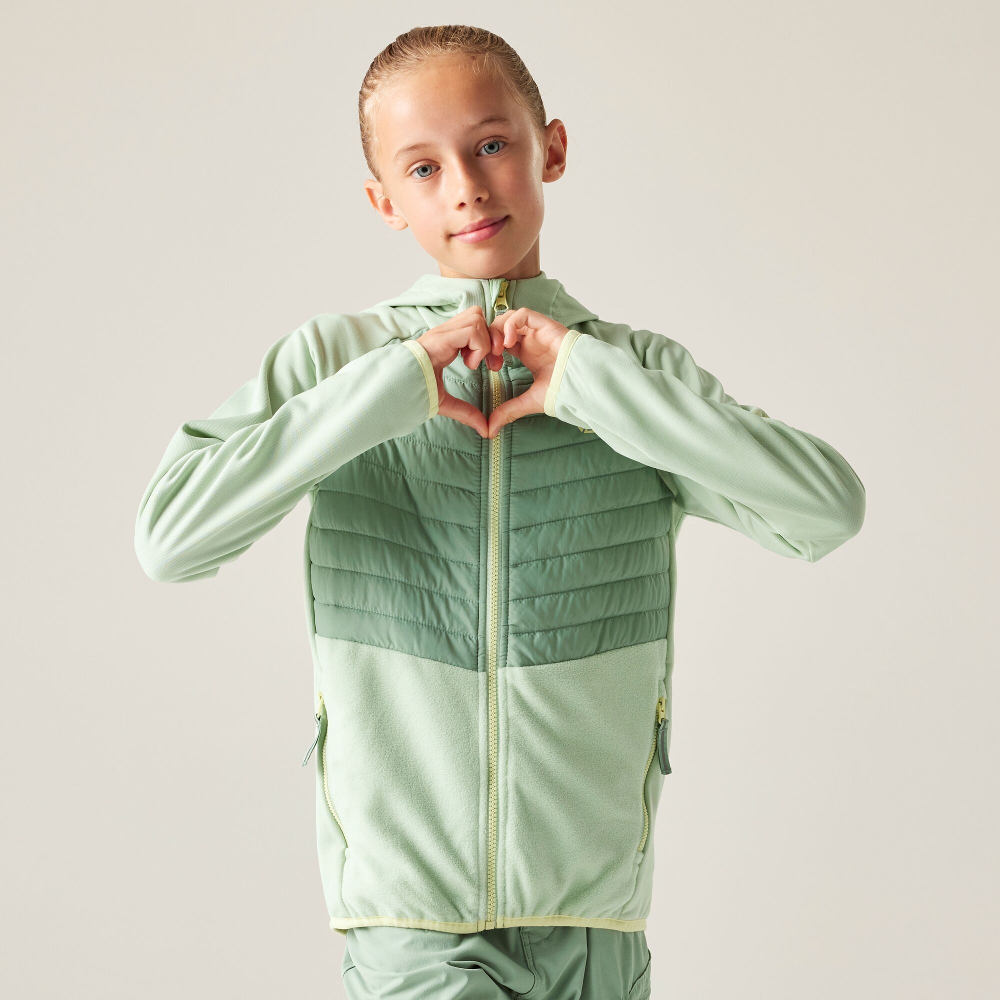 Dare 2b Kurtka hybrydowa dziecięca Switch Out Zielony