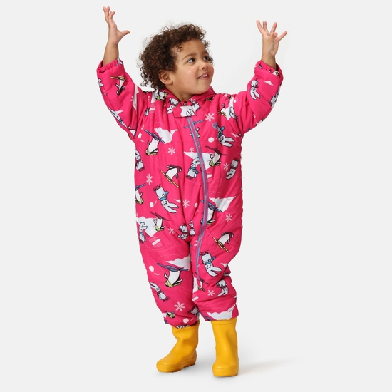 Dare 2b - Kids' Bambino II Insulated Snowsuit Pink Snow Animals 