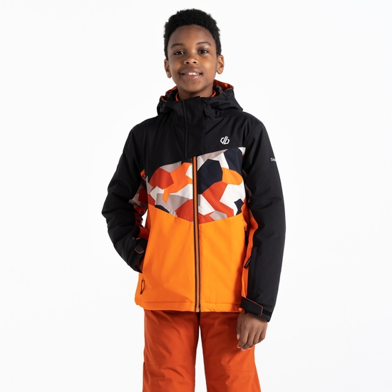 Dare 2b - Dziecięca kurtka narciarska Humour II Pomarańczowo-czarny we wzór