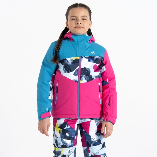 Dare 2b - Kids' Humour II Ski Jacket Blue Pink Mountain Print