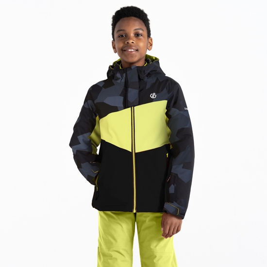 Kids' Humour II Ski Jacket Yellow Black Camo 