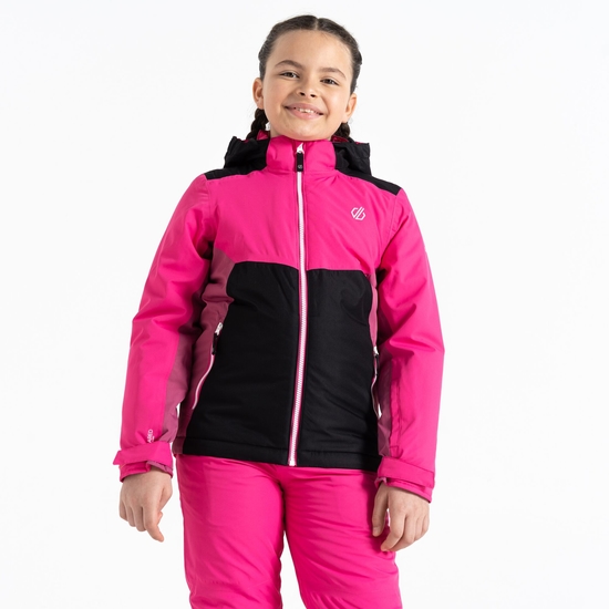 Dare 2b - Dziecięca kurtka narciarska puchowa Impose III Różowo-czarny