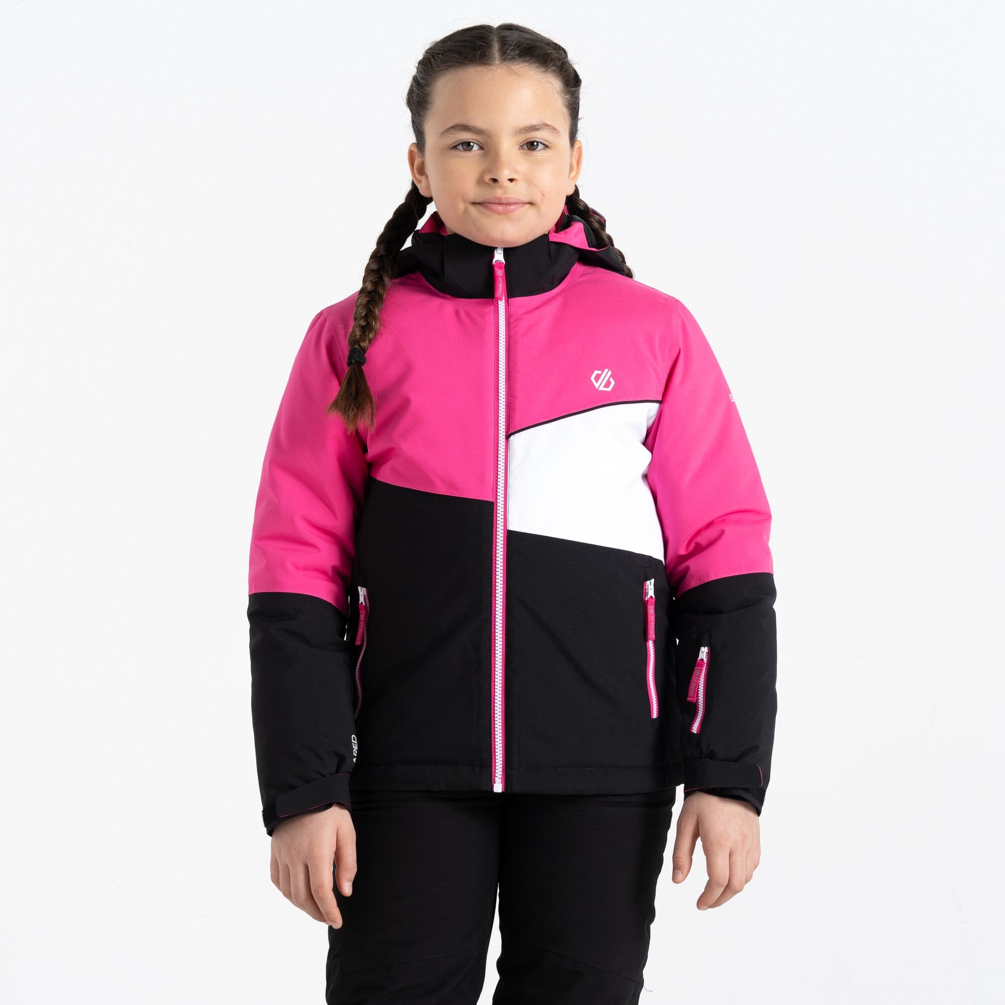 Dare 2b - Dziecięca Kurtka Narciarska Steazy Różowo-czarny, Rozmiar: 158 cm
