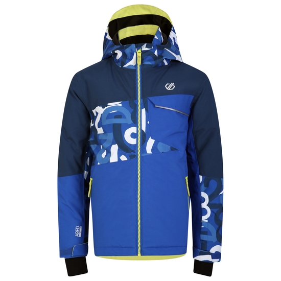 Dare 2b - Kids' Traverse Ski Jacket Blue Graffiti Print 