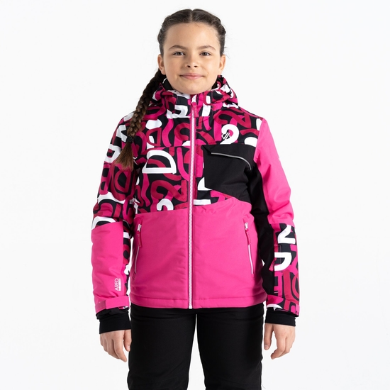Dare 2b - Dziecięca kurtka narciarska Traverse Różowy we wzór