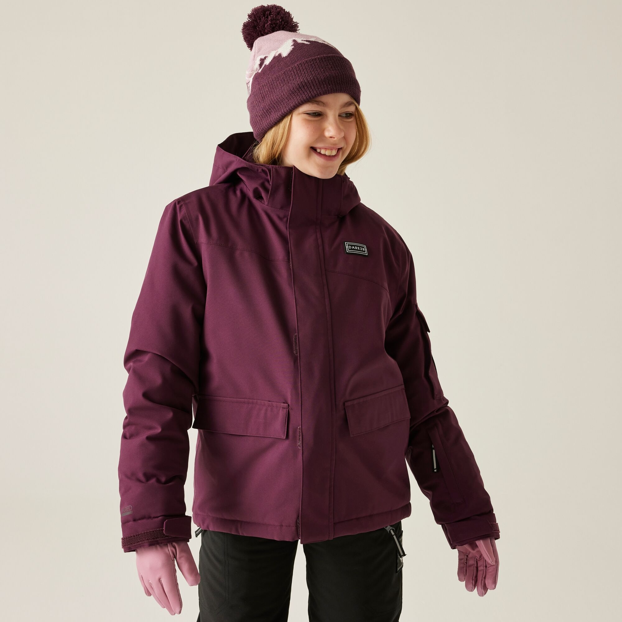 Dare 2b Kids’ Shredder Ski Jacket Purple, Size: 3-4 Years
