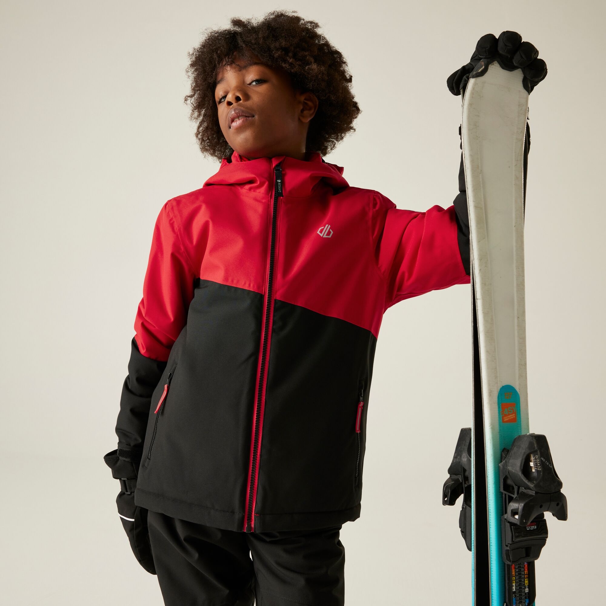 Dare 2b Kurtka narciarska dziecięca z membraną Snow Basher Czerwony