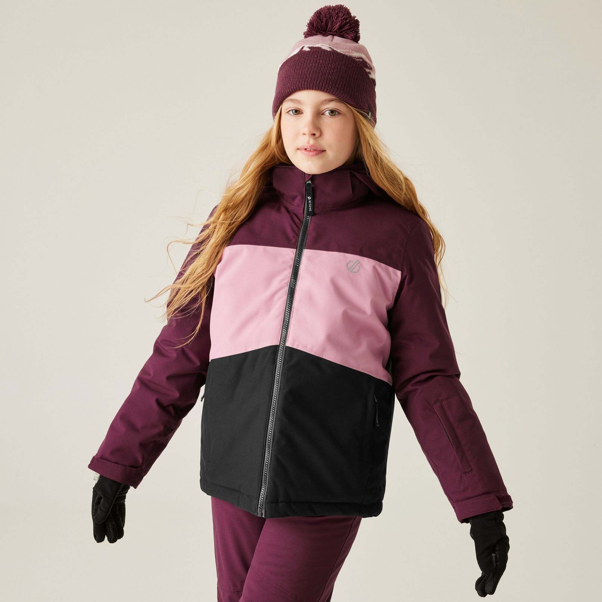 Dare 2B Kids’ Send It! Ski School Jacket - Purple Size 3-4 Years