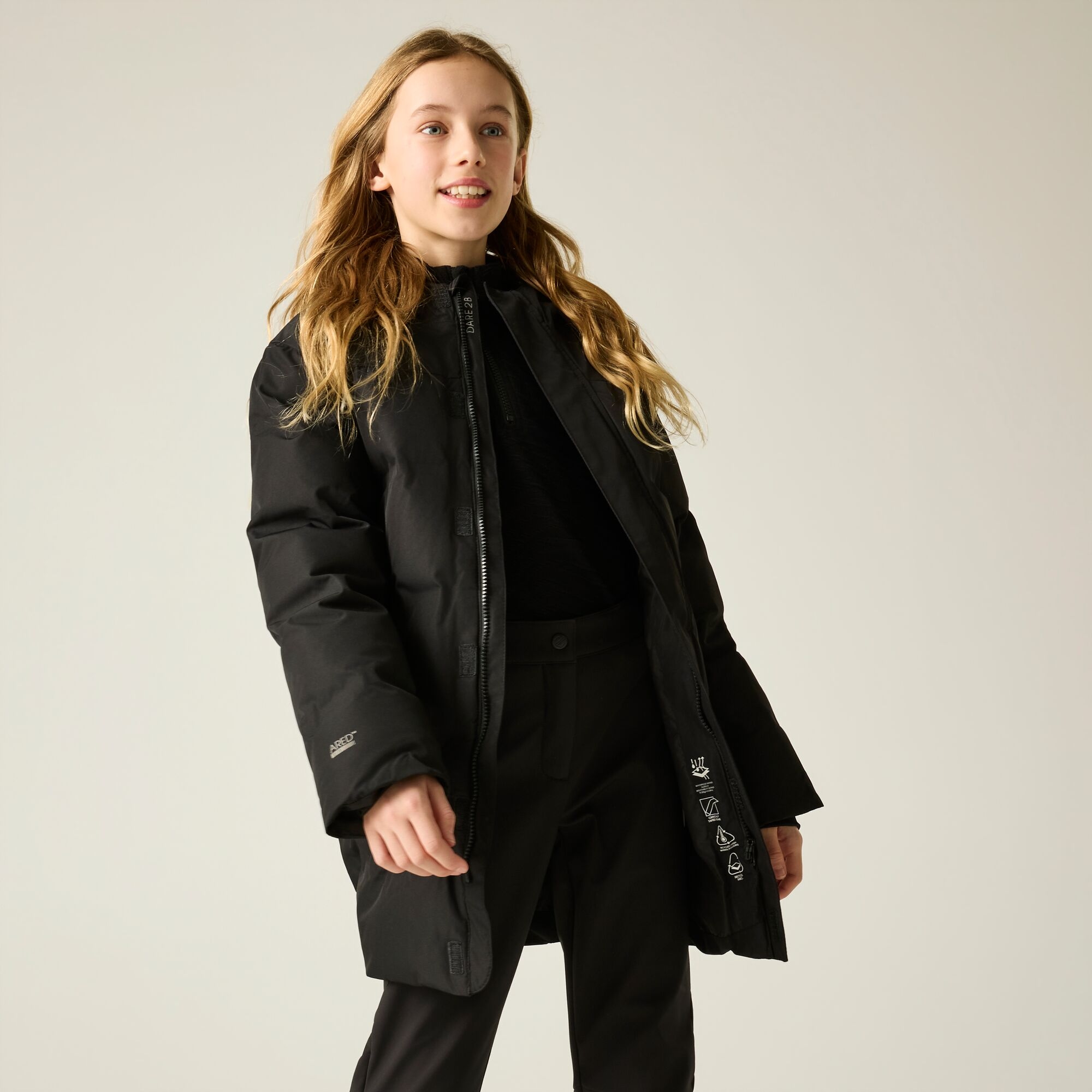 Dare 2B Kids Wander Waterproof Insulated Jacket - Black - 9-10yrs - Image 7
