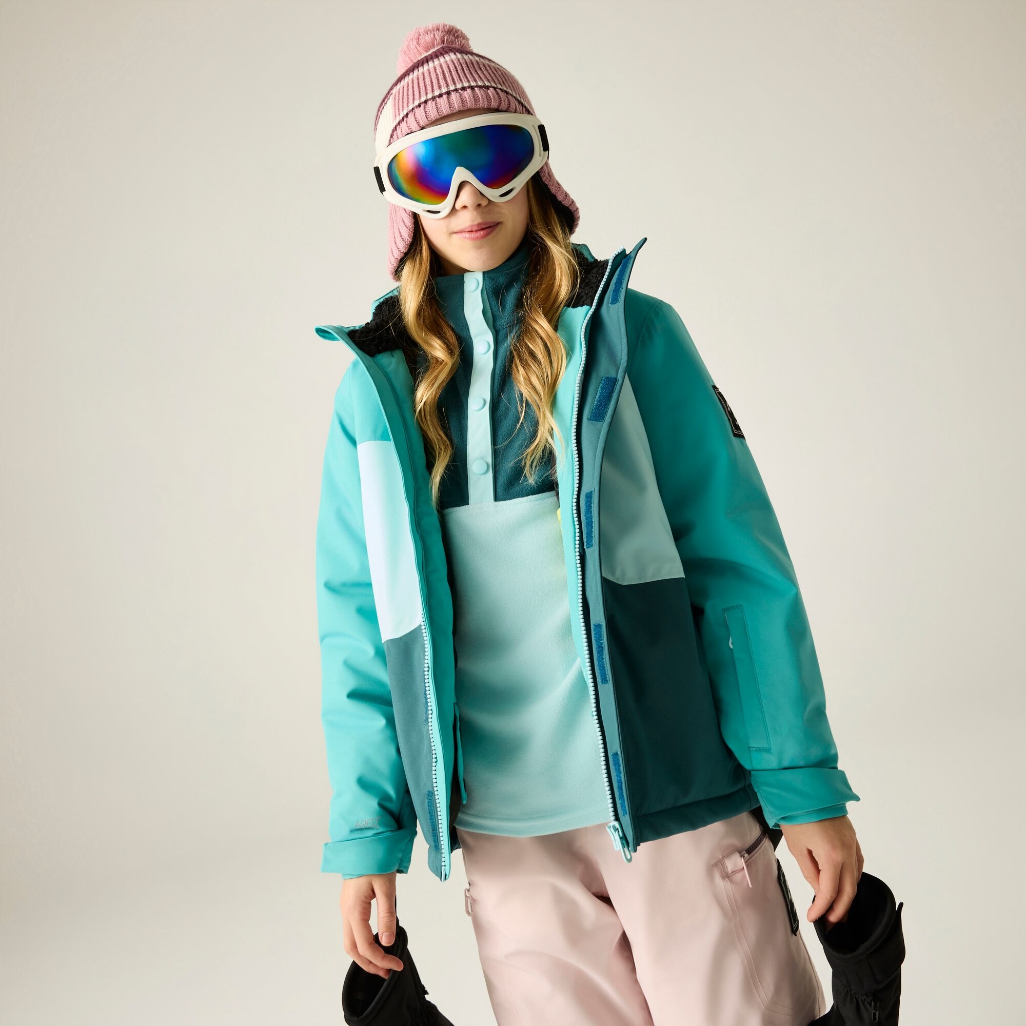 Dare 2B Kids’ Send It Ii Ski School Jacket - Green Size 14 Years - Image 1