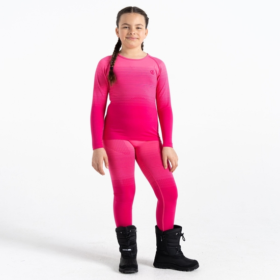 Dare 2b - Kids' In The Zone Base Layer Set Pure Pink Gradient 