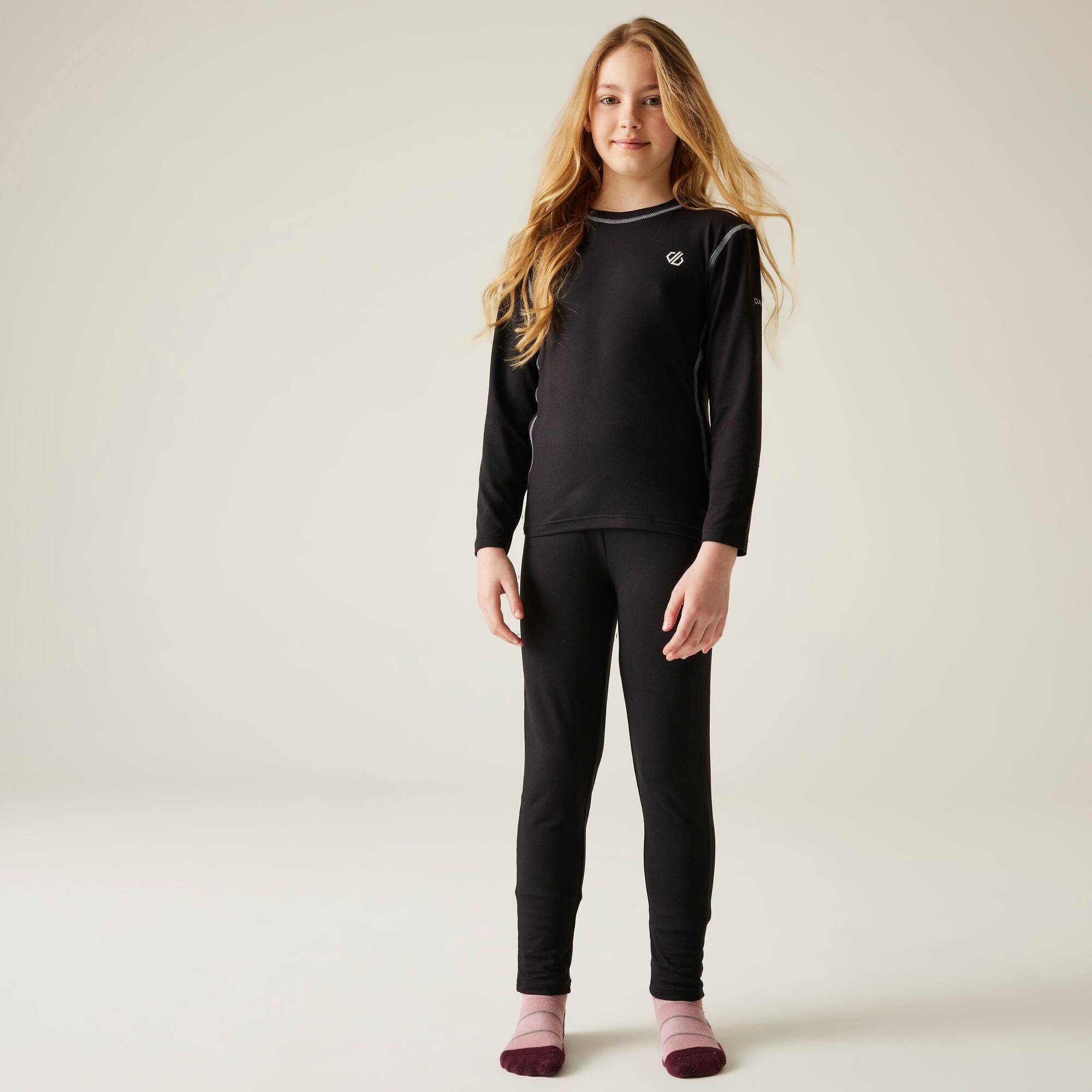 Dare 2B Kids’ Pow Ii Baselayer Set - Black Size 5-6 Years - Image 1