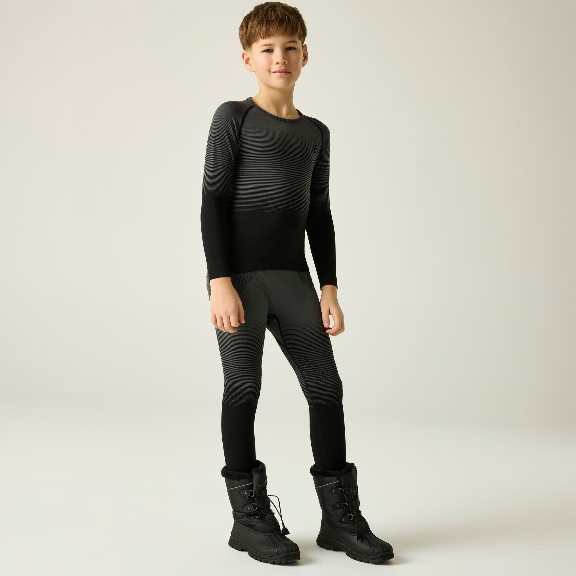 Dare 2B Kids’ In The Zone Iii Baselayer Set - Black Large