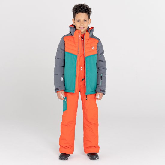 Kids' Timeout II Recycled Ski Pants Amber Glow Alpine Forest