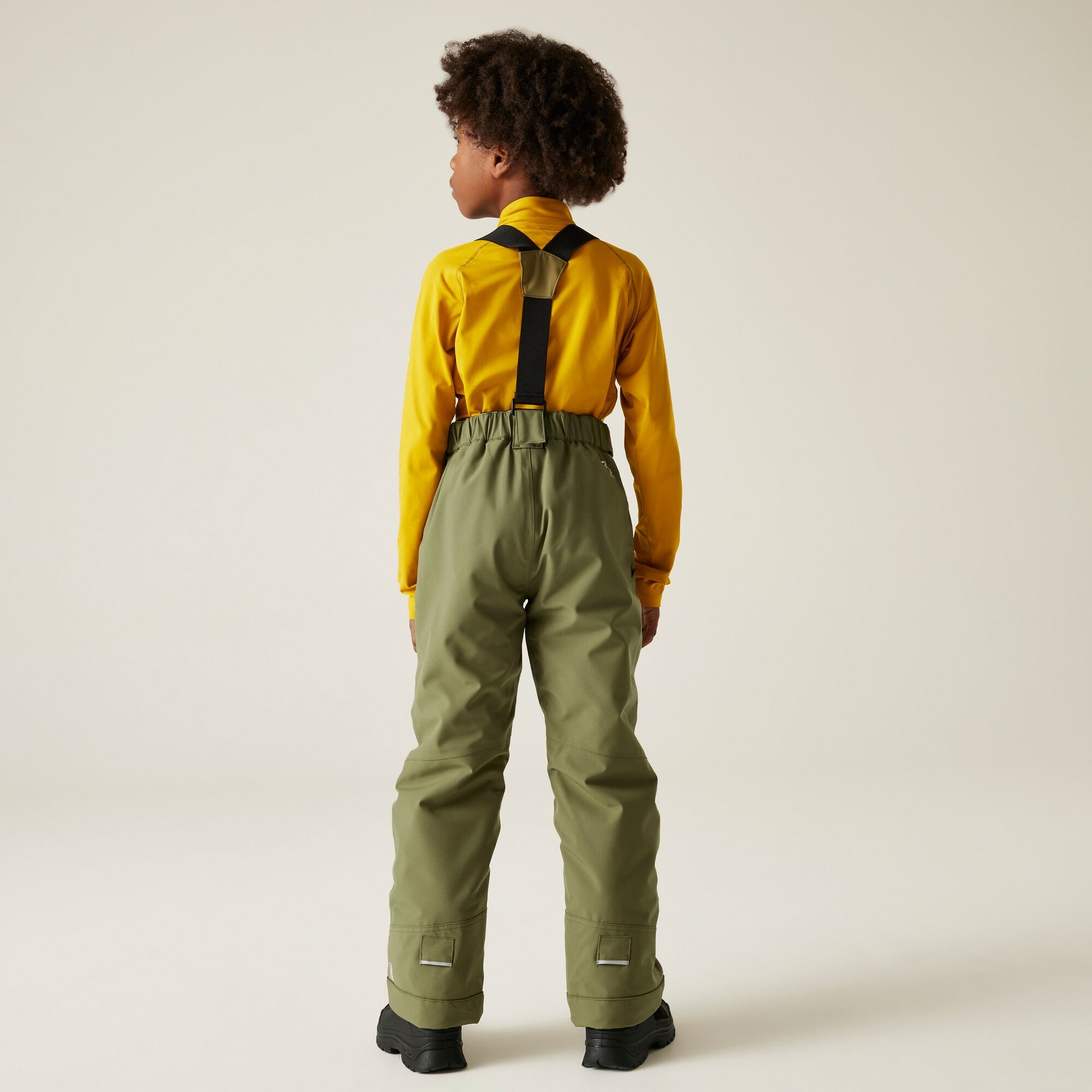 Dare 2b Spodnie narciarskie dziecięce z membraną z szelkami Outmove II Zielony