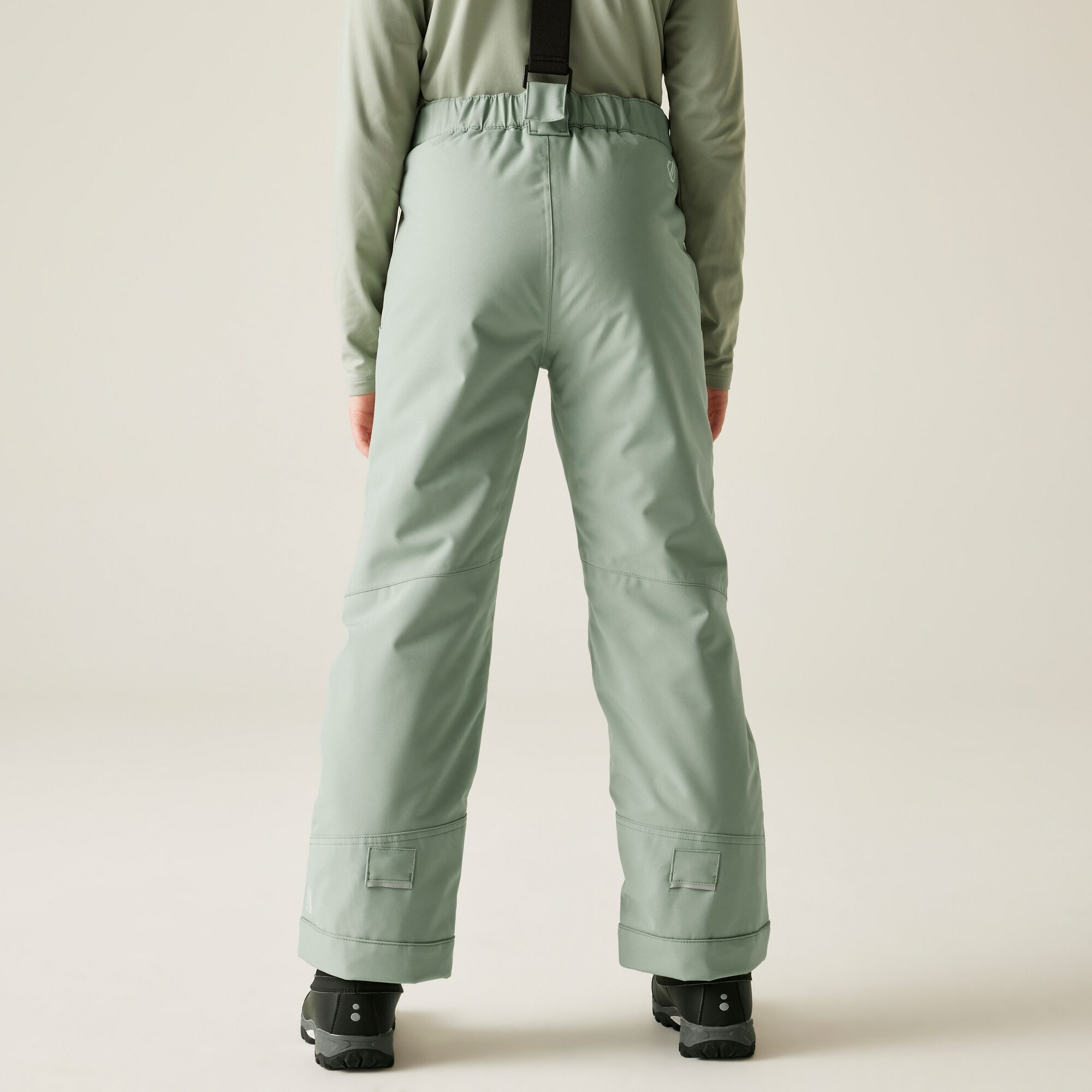 Dare 2b Spodnie narciarskie dziecięce z membraną z szelkami Outmove II Zielony