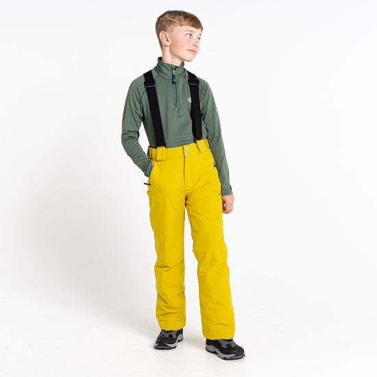Dare 2b - Dziecięce spodnie narciarskie wodoodporne z szelkami Outmove II Żółty