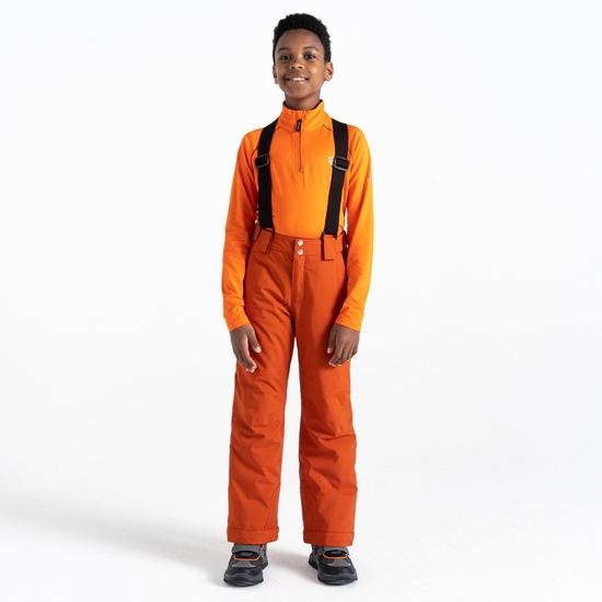 Dare 2b - Dziecięce spodnie narciarskie z szelkami Outmove II Pomarańczowy