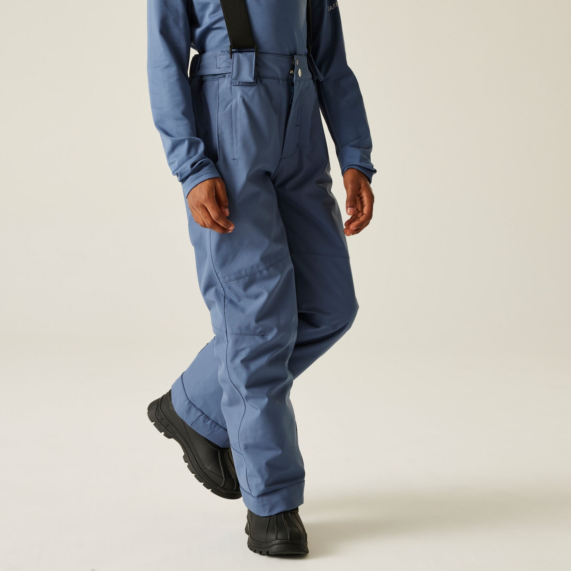 Dare 2b Spodnie narciarskie dziecięce z membraną z szelkami Outmove II Niebieski