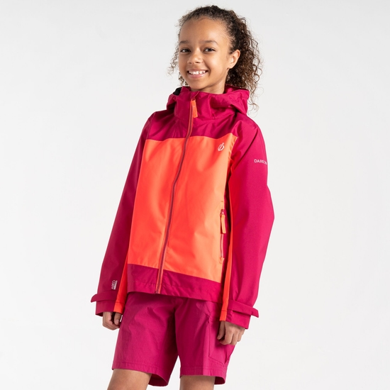 Dare 2b - Kids' Explore II Waterproof Jacket  Berry Neon Pink