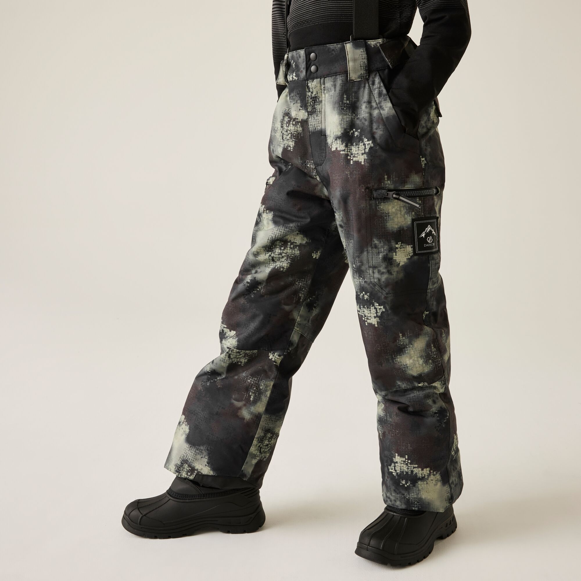 Dare 2b Spodnie narciarskie dziecięce z membraną Pow II Czarny