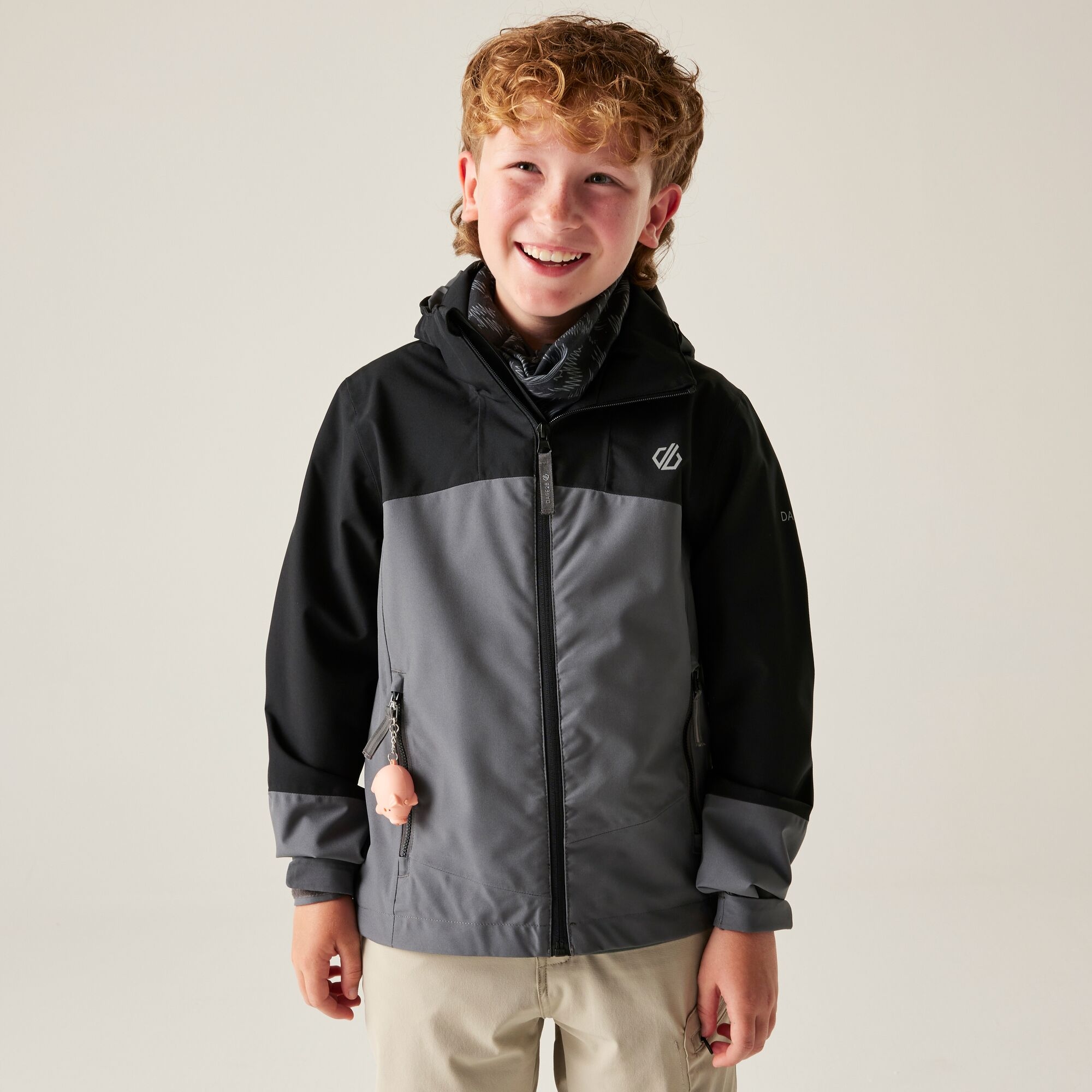 Dare 2b Kurtka przeciwdeszczowa dziecięca z membraną Explore III Szary