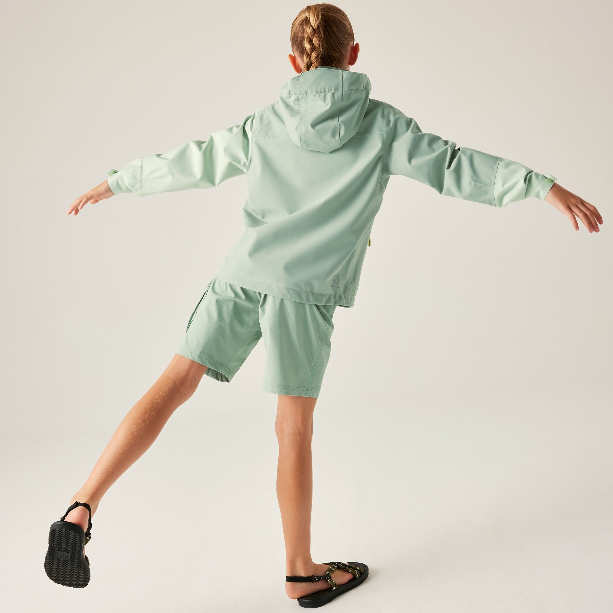 Dare 2b Kurtka przeciwdeszczowa dziecięca z membraną Explore III Zielony