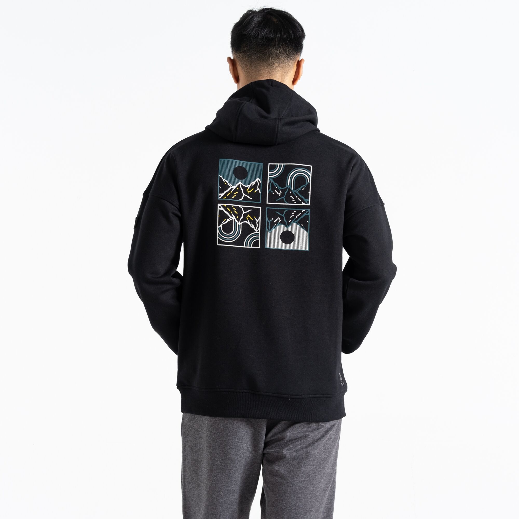 Dare 2b - Męska Bluza z Kapturem Distinctly Graphic Czarny