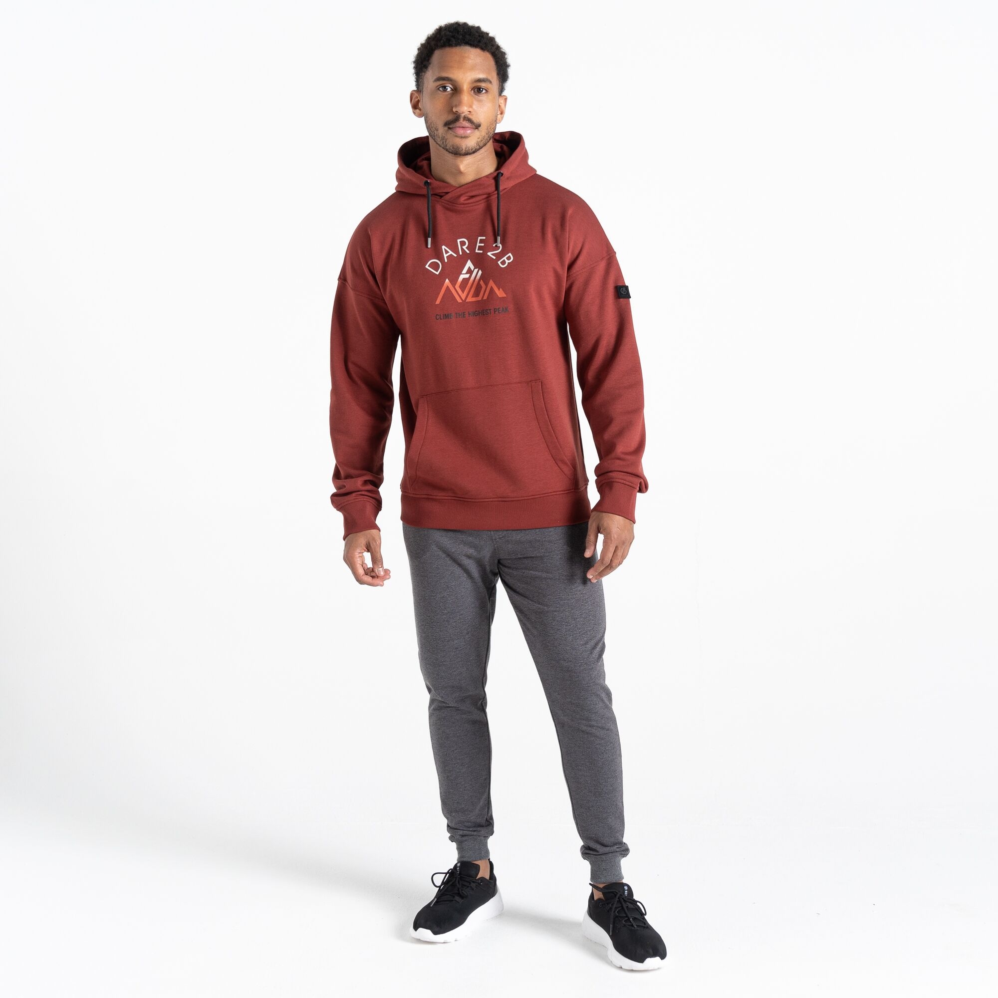 Dare 2b - Męska Bluza z Kapturem Distinctly Graphic Brązowy