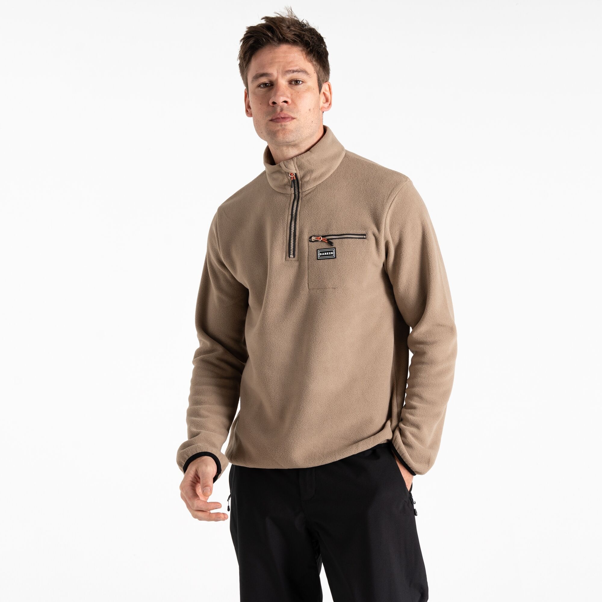 Dare 2b - Męski Polar z Suwakiem Affinity Brązowy, Rozmiar: XXXL
