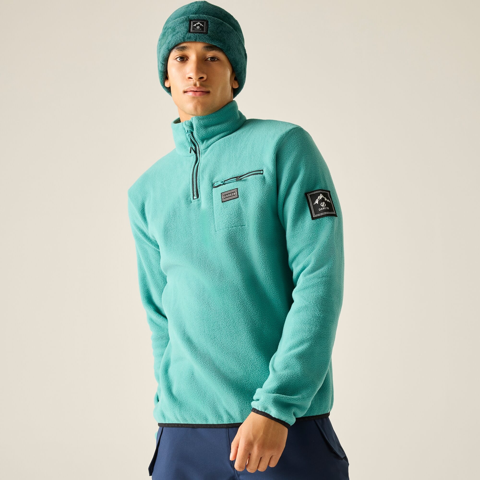 Dare 2b   Polar męski z suwakiem 1/4 Affinity Zielony