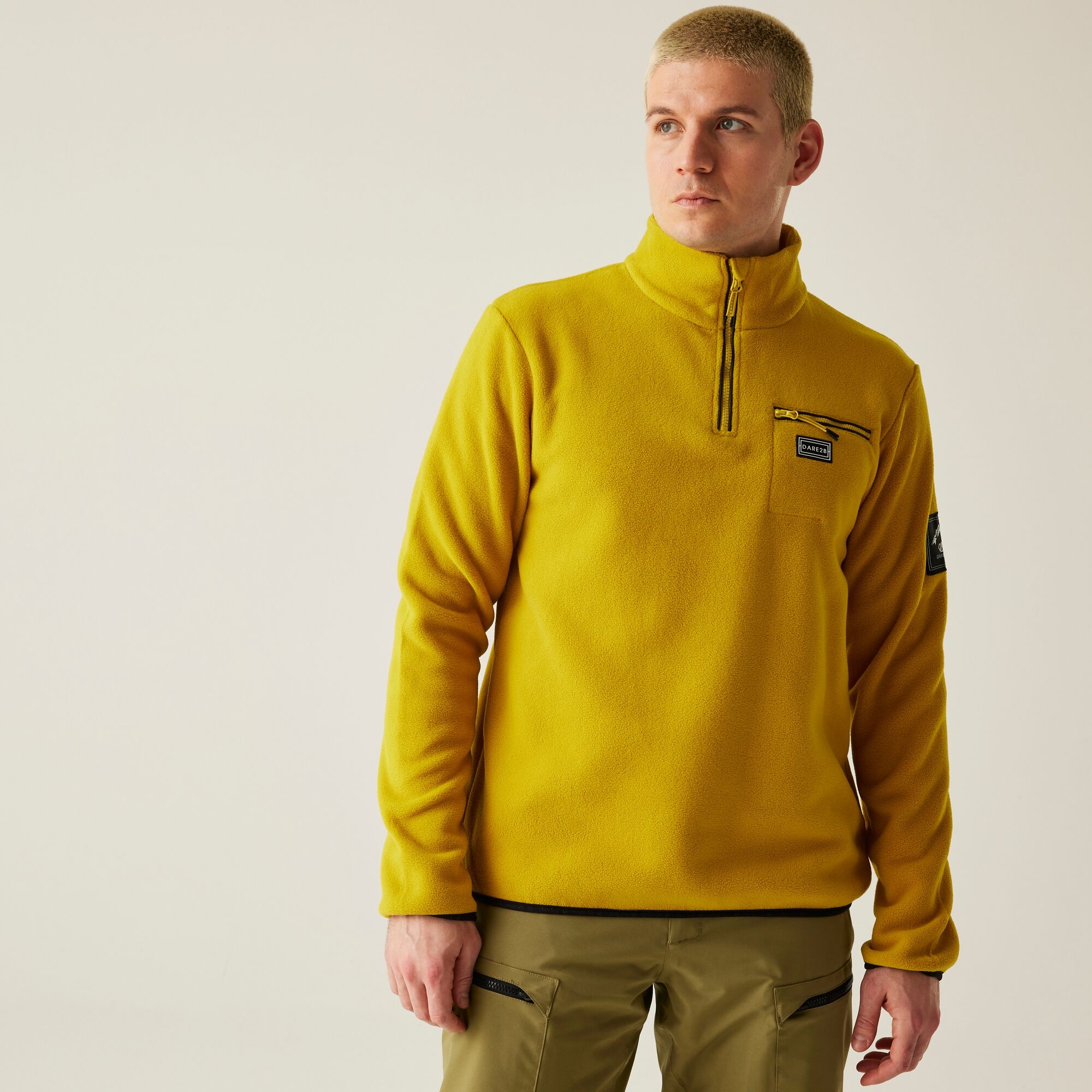 Dare 2b Polar męski z suwakiem 1/4 Affinity Żółty