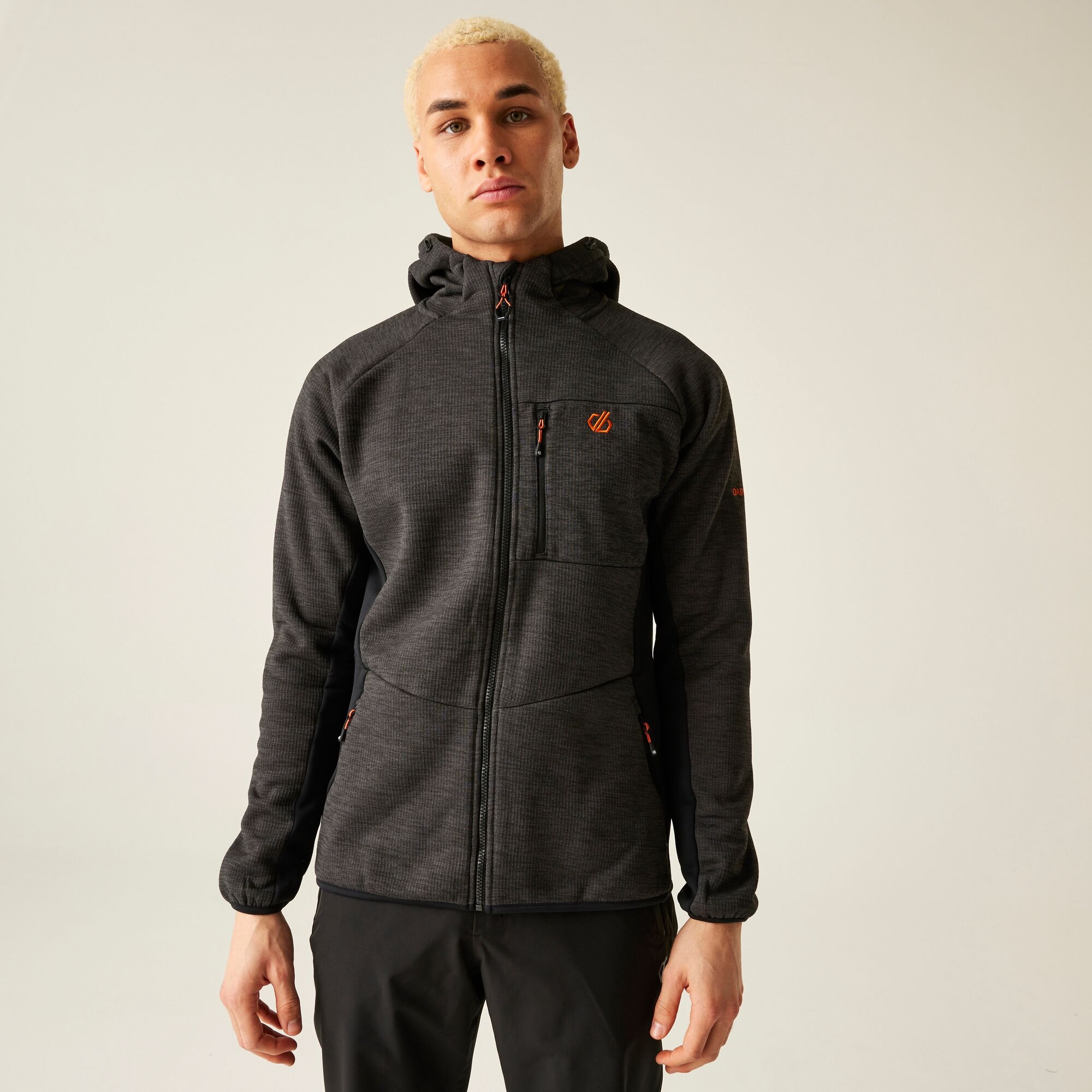 Dare 2b Bluza męska z kapturem rozsuwana Torrek Mountain Pro Czarny