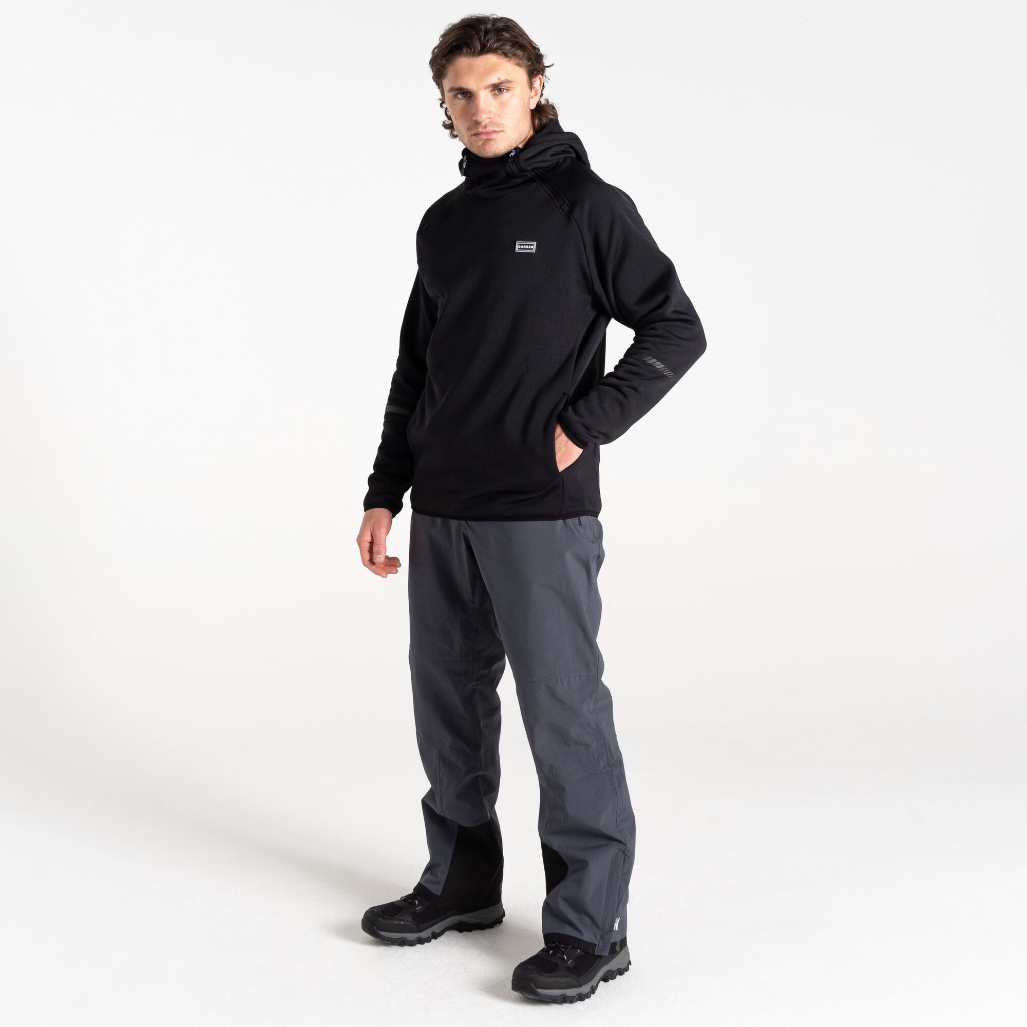 Dare 2b Męska bluza z kapturem T-Bar Czarny