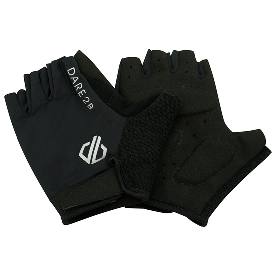 Dare 2b - Men's Pedal Out Fingerless Cycling Gloves Black
