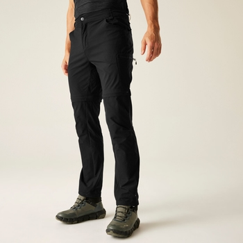 Regatta Mens Highton Cargo Zip-Off Active Stretch Walking Trousers Multi Pocket