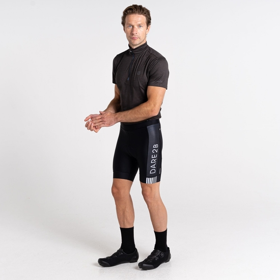 Dare 2b - Men's Virtuosity Quick Drying AEP Cycling Shorts Black White 
