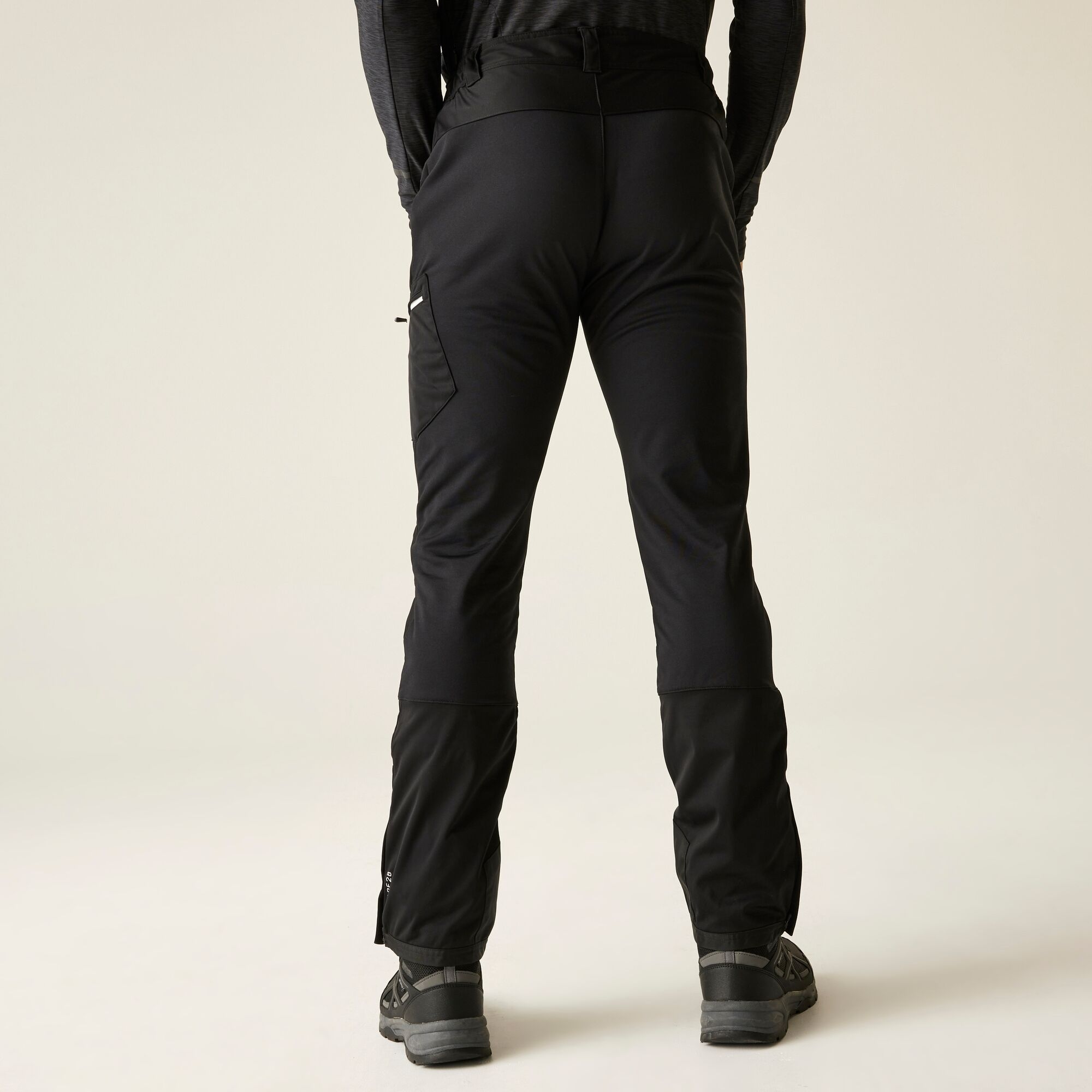 Dare 2b Męskie spodnie trekkingowe softshell Appended II Czarny