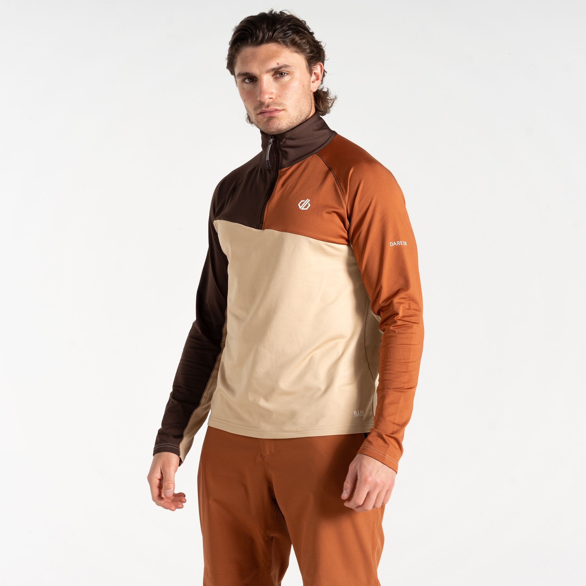 Dare 2b - Męska Bluza Dignify III Core Stretch Brązowy, Rozmiar: XS