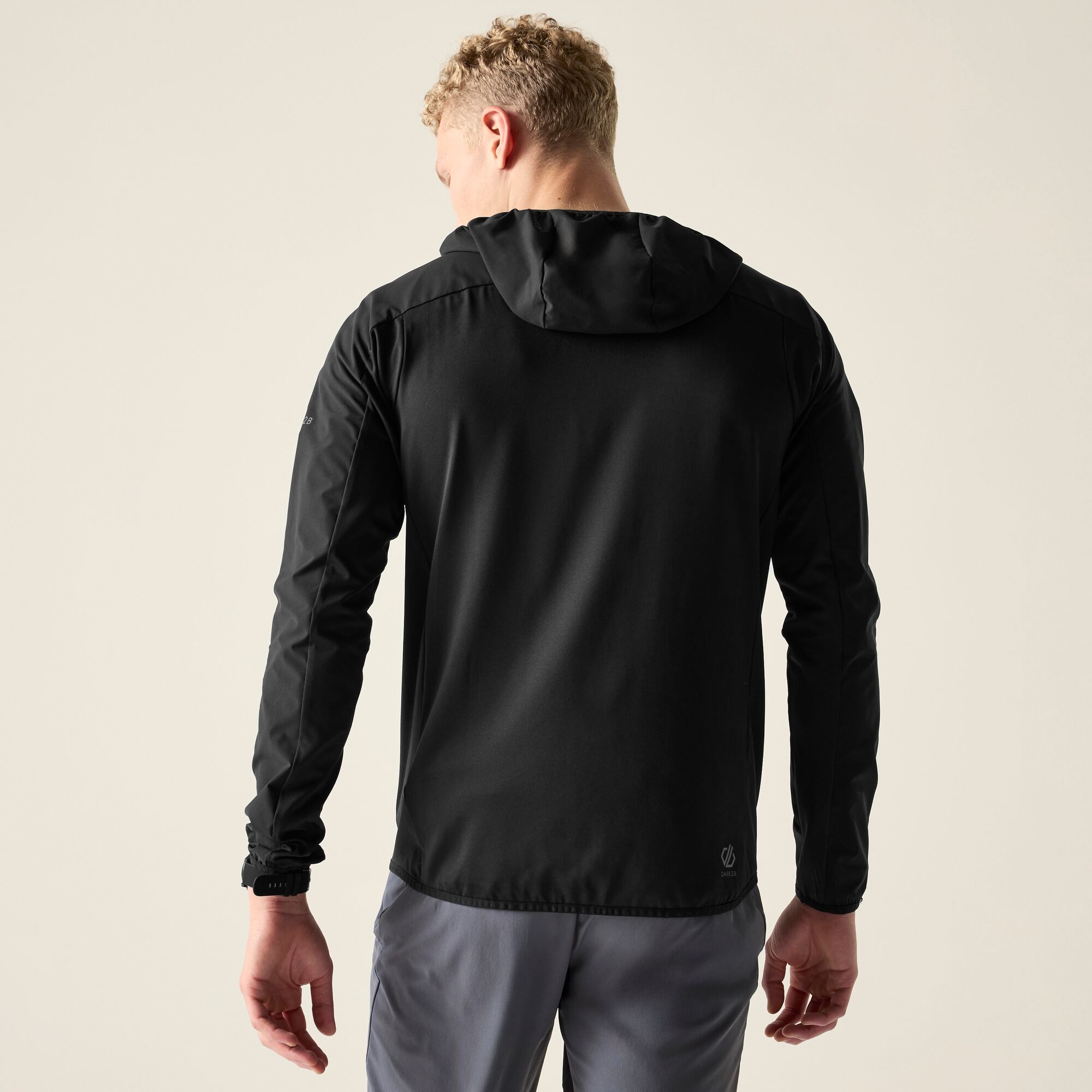 Dare 2b   Bluza męska z kapturem rozsuwana Endurance Strength Stretch Czarny