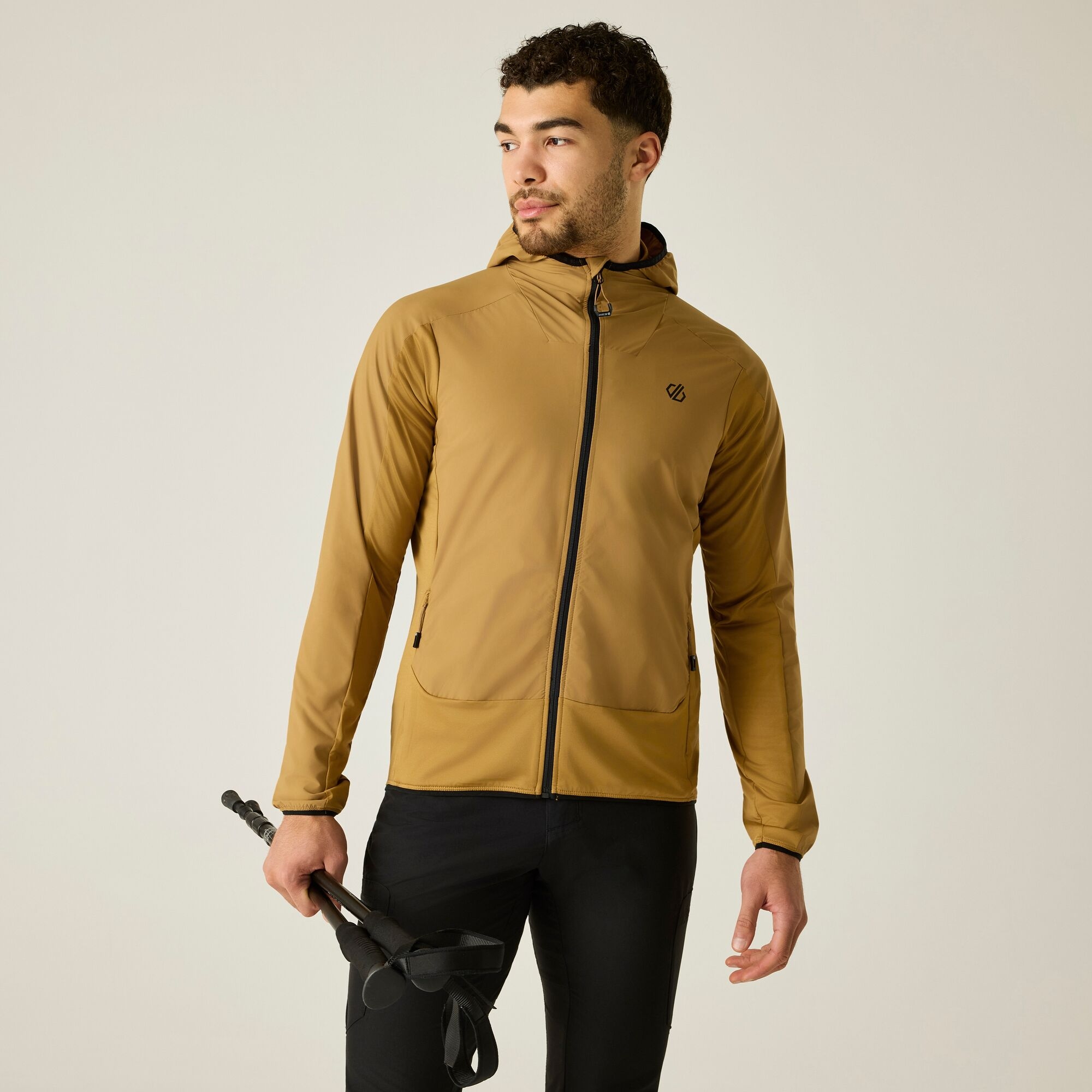 Dare 2b   Bluza męska z kapturem rozsuwana Endurance Strength Stretch Brązowy