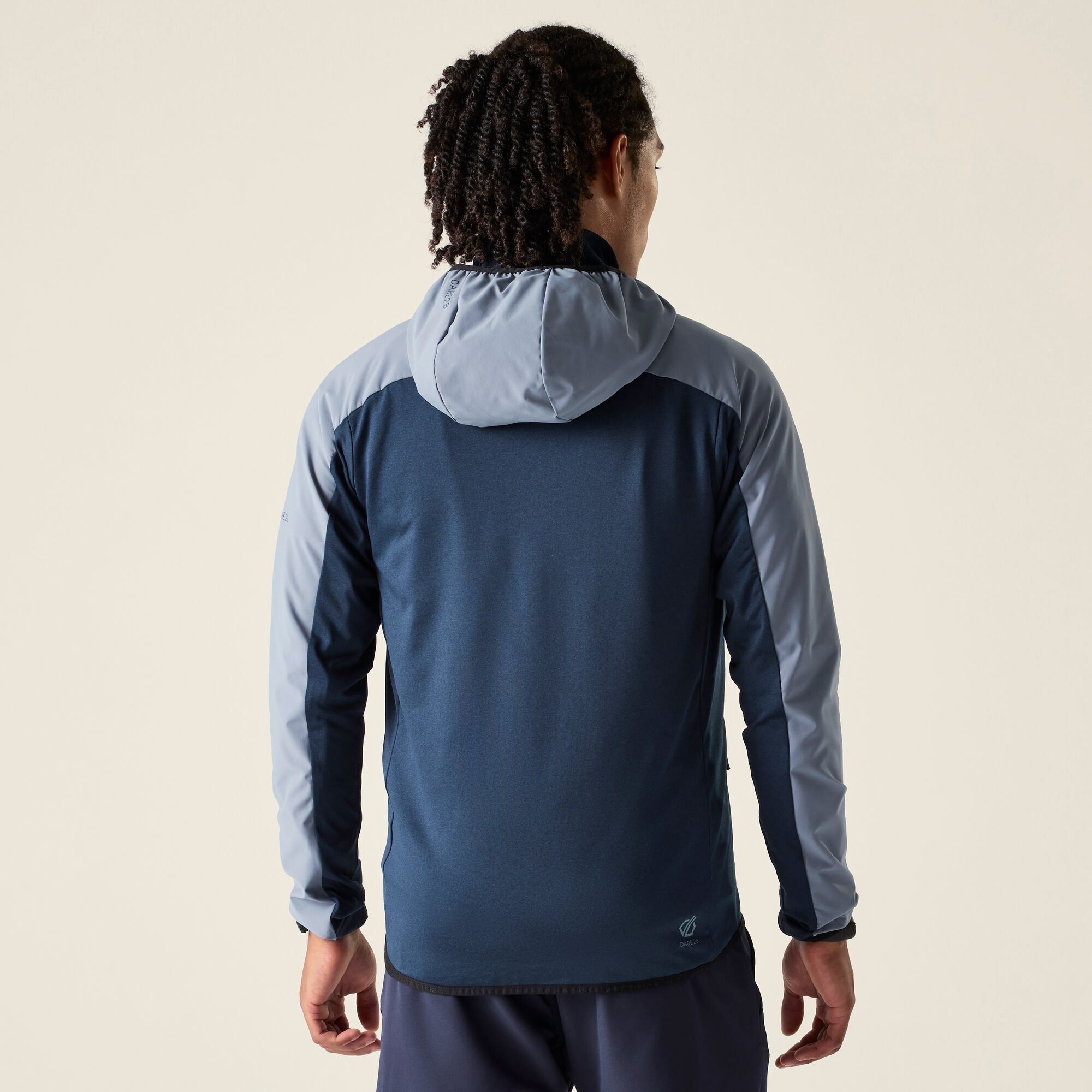 Dare 2b   Bluza męska z kapturem rozsuwana Endurance Strength Stretch Niebieski
